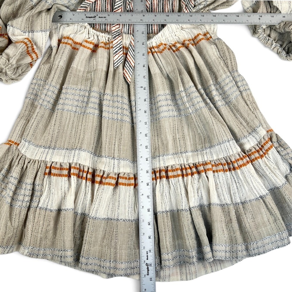 Free People All Lined Up Women's Sz S Mini Dress Striped Open Tie Back $148 - Picture 9 of 13